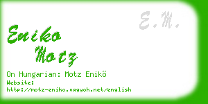 eniko motz business card