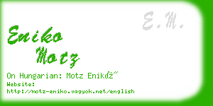 eniko motz business card